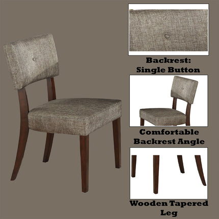 ACME 16252 Drake Side Chair (Set-2), Gray Fabric & Espresso