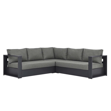 Modway EEI-6668 Tahoe 3-Piece Outdoor Patio Powder-Coated Aluminum Sectional Sofa Set Modway