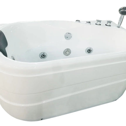 EAGO AM175-R  5' White Acrylic Whirlpool Bathtub - Drain on Left EAGO