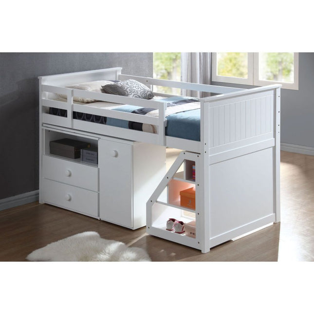 ACME 19405 Wyatt Loft Bed, Chest, Desk & Ladder, White (1Set/5Ctn)