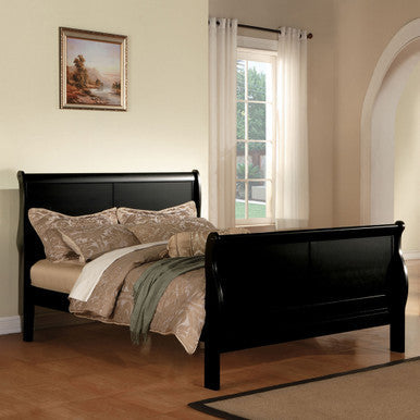 ACME 19497EK Louis Philippe III Eastern King Bed, Black (1Set/2Ctn) ACME Furniture