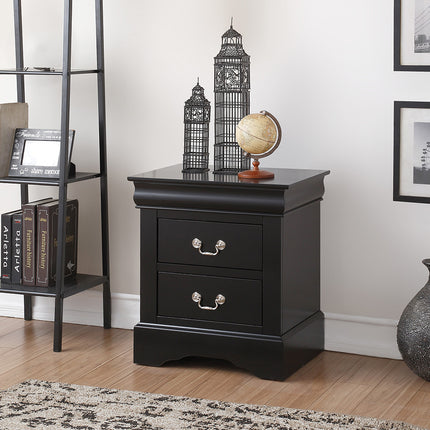 ACME 19503 Louis Philippe III Nightstand, Black