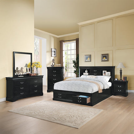ACME 19505 Louis Philippe III Dresser, Black