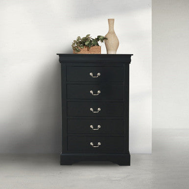ACME 19506 Louis Philippe III Chest, Black ACME Furniture
