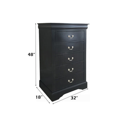 ACME 19506 Louis Philippe III Chest, Black