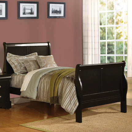 ACME 19510T Louis Philippe III Twin Bed, Black (1Set/2Ctn)
