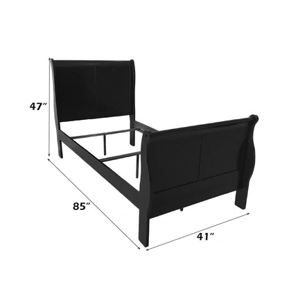 ACME 19510T Louis Philippe III Twin Bed, Black (1Set/2Ctn)