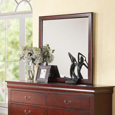 ACME 19524 Louis Philippe III Mirror, Cherry ACME Furniture