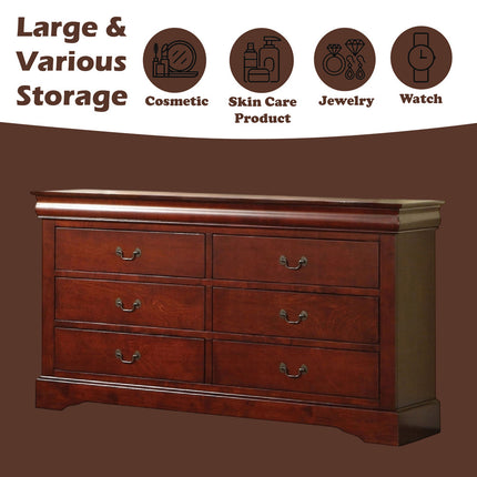 ACME 19525 Louis Philippe III Dresser, Cherry