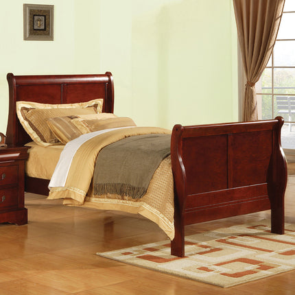 ACME 19530T Louis Philippe III Twin Bed, Cherry (1Set/2Ctn)
