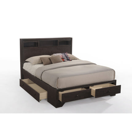 ACME 19560Q Madison II Queen Bed with Storage, Espresso (1Set/3Ctn)