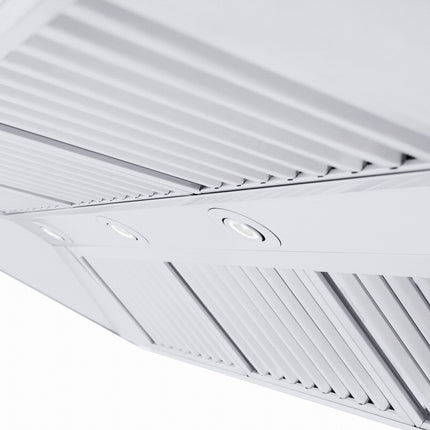 ZLINE 48" Professional Ducted Wall Mount Range Hood in Stainless Steel with Crown Molding (667CRN-48)