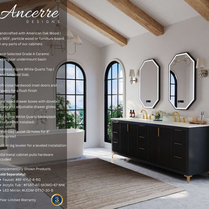 Turlington 84" Bath Vanity Set Ancerre Designs