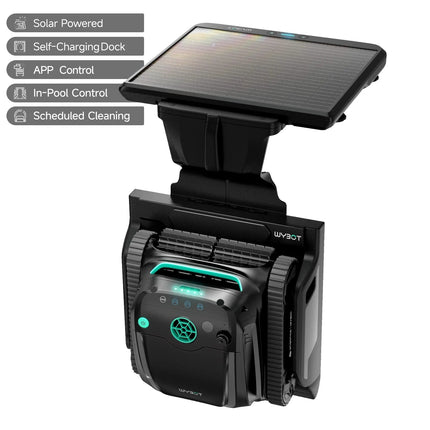 WYBOT S2 Solar with Solar-Powered Charging Dock Robotic Pool Cleaner WYBOT