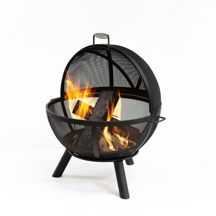 Deko Living 34 Inch Diameter Outdoor Steel Woodburning Sphere Fire Pit - COB10508 Deko Living
