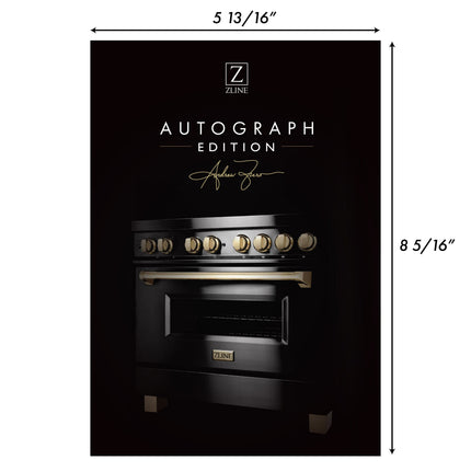 ZLINE 30" Autograph Edition Kitchen Package with Stainless Steel Dual Fuel Range and Range Hood with Matte Black Accents (2AKP-RARH30-MB)