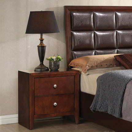 ACME 20403 Ilana Nightstand, Brown Cherry