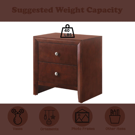 ACME 20403 Ilana Nightstand, Brown Cherry