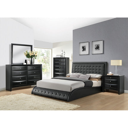 ACME 20657EK Tirrel Eastern King Black PU Bed