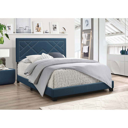 ACME 20860Q Ishiko Queen Bed, Dark Teal Fabric