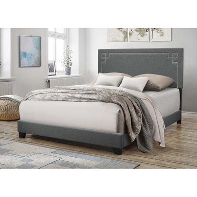 ACME 20907EK Ishiko II Eastern King Bed, Gray Fabric ACME Furniture