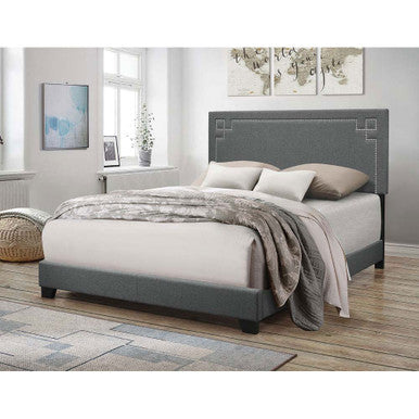 ACME 20910Q Ishiko II Queen Bed, Gray Fabric ACME Furniture
