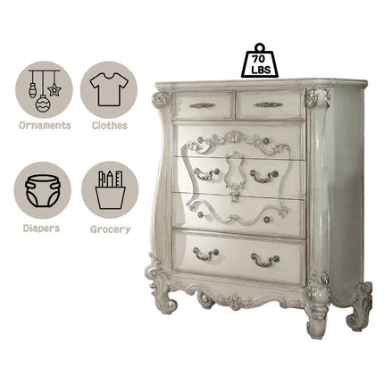 ACME 21136 Versailles Chest, Bone White  3
