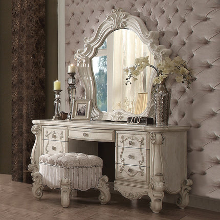 ACME 21137 Versailles Vanity Desk, Bone White