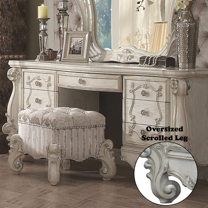 ACME 21137 Versailles Vanity Desk, Bone White  6