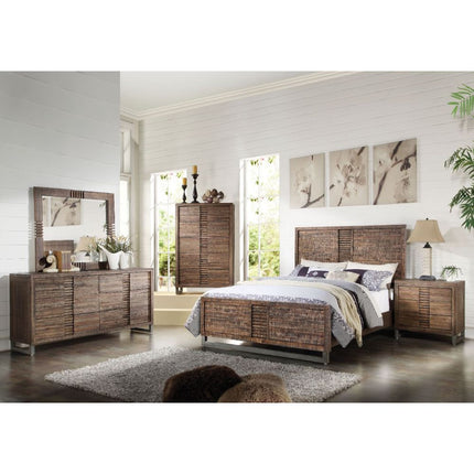 ACME 21290Q Andria Queen Bed, Reclaimed Oak (1Set/3Ctn)