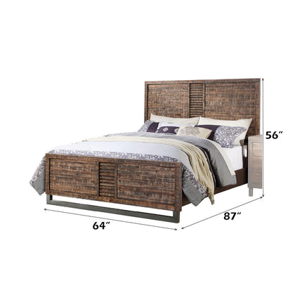 ACME 21290Q Andria Queen Bed, Reclaimed Oak (1Set/3Ctn)