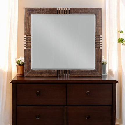 ACME 21294 Andria Mirror, Reclaimed Oak ACME Furniture