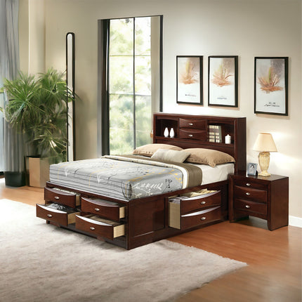 ACME 21596EK Ireland - Storage Espresso Eastern King Bed  7