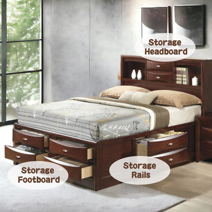 ACME 21596EK Ireland - Storage Espresso Eastern King Bed  10
