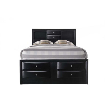 ACME 21610Q Ireland - Storage Black Queen Bed  2