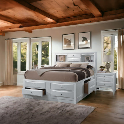 ACME 21700Q Ireland Queen Bed with Storage, White (1Set/4Ctn)