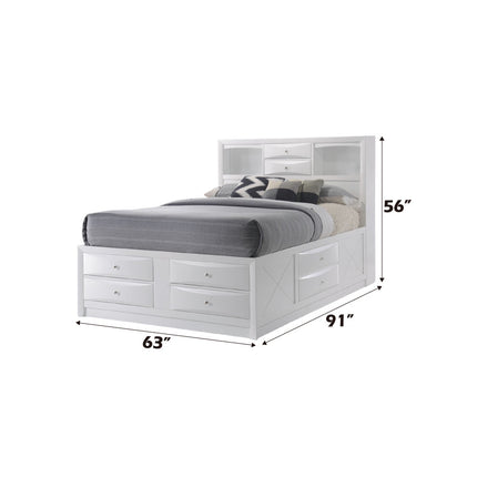 ACME 21700Q Ireland Queen Bed with Storage, White (1Set/4Ctn)