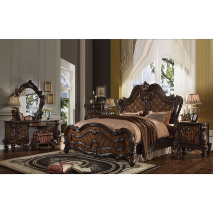 ACME 21787EK Versailles Eastern King Bed, Cherry Oak (1Set/3Ctn)  1