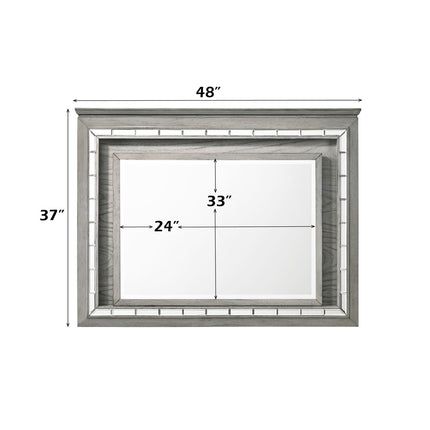 ACME 21824 Antares Mirror (LED), Light Gray Oak