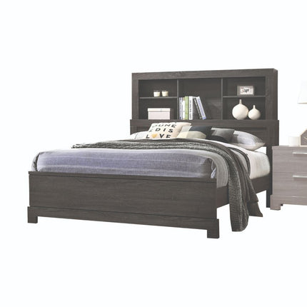 ACME 22027EK Lantha Eastern King Bed with Storage, Gray Oak (1Set/2Ctn)