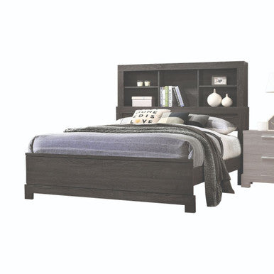 ACME 22027EK Lantha Eastern King Bed with Storage, Gray Oak (1Set/2Ctn) ACME Furniture