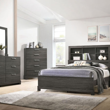 ACME 22030Q Lantha Queen Bed with Storage, Gray Oak (1Set/2Ctn)