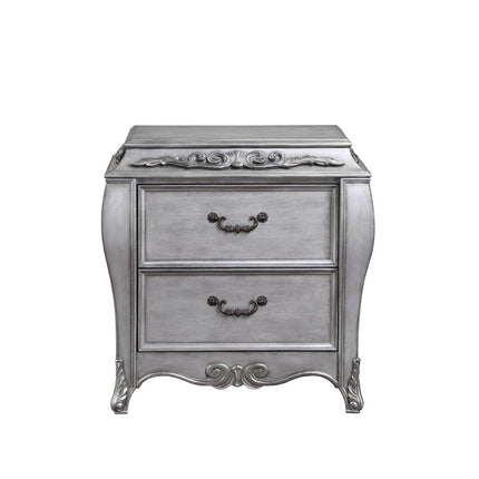 ACME 22143 Leonora Nightstand, Vintage Platinum