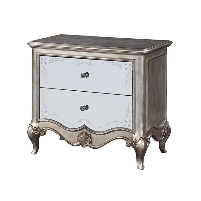 ACME 22203 Esteban Nightstand (2 Drw), Antique Champagne