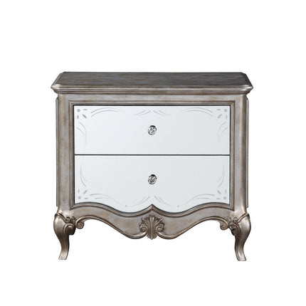 ACME 22203 Esteban Nightstand (2 Drw), Antique Champagne