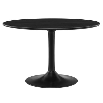 Modway EEI-7051 Lippa 48" Round Solid Wood Dining Table in Black Modway