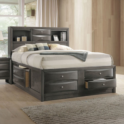 ACME 22710F Ireland Full Bed with Storage, Gray Oak (1Set/4Ctn)