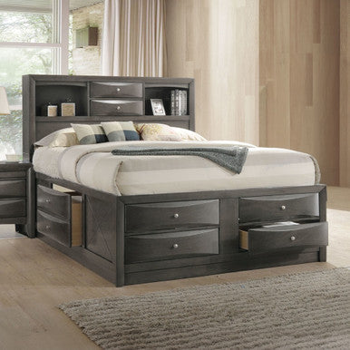 ACME 22710F Ireland Full Bed with Storage, Gray Oak (1Set/4Ctn) ACME Furniture