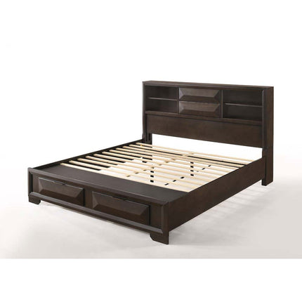 ACME 22870Q Merveille Queen Bed with Storage, Espresso (1Set/3Ctn)