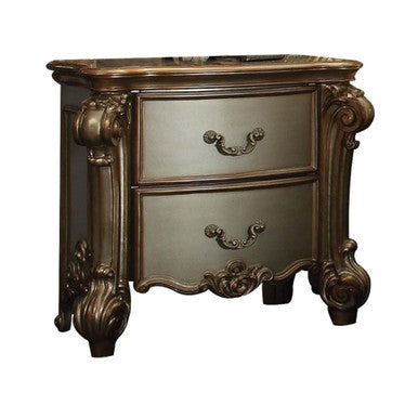 ACME 23003 Vendome Nightstand, Gold Patina & Bone ACME Furniture